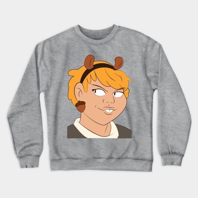 Squirrel Girl Character Portrait Crewneck Sweatshirt by Avengedqrow